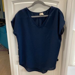 Japna sheer t-shirt navy blue size Medium